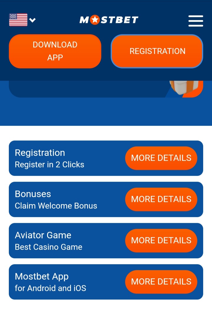 Mostbet Registration steps