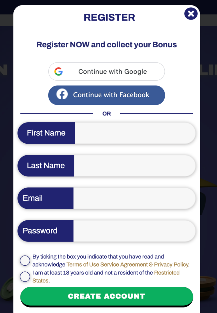 RealPrize Sign-Up Process